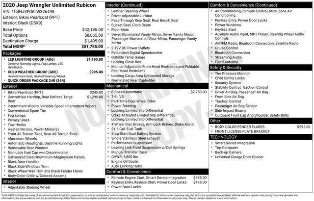 2020 Jeep Wrangler Unlimited Rubicon 4x4