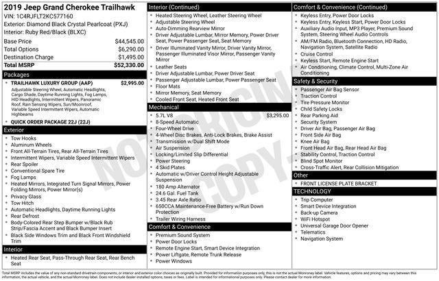 2019 Jeep Grand Cherokee Trailhawk 4x4