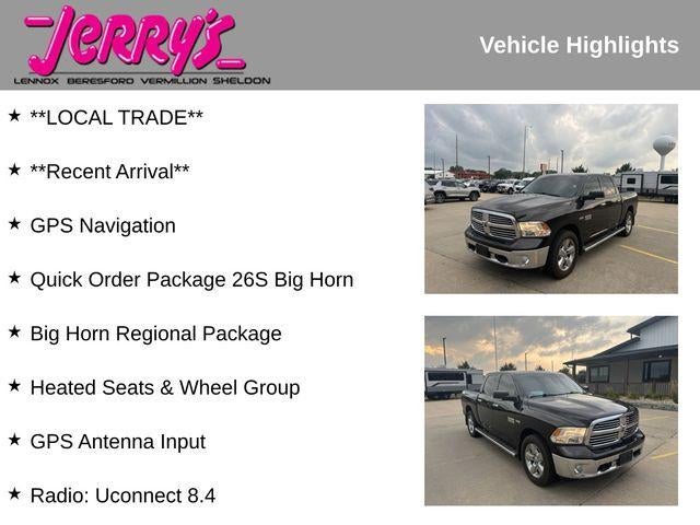 2016 RAM 1500 4WD Crew Cab 5.7 Ft Box Big Horn