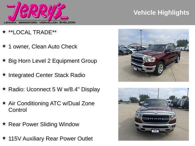 2022 RAM 1500 Big Horn 4x4 Quad Cab 6'4" Box