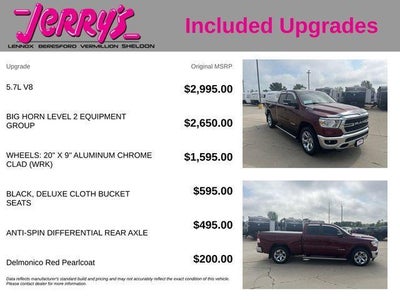 2022 RAM 1500 Big Horn 4x4 Quad Cab 6'4" Box