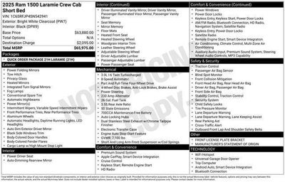2025 RAM 1500 Laramie 4x4 Crew Cab 5'7" Box