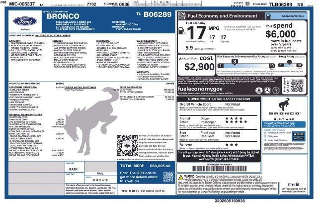 2026 Ford Bronco Badlands 4 Door Advanced 4x4