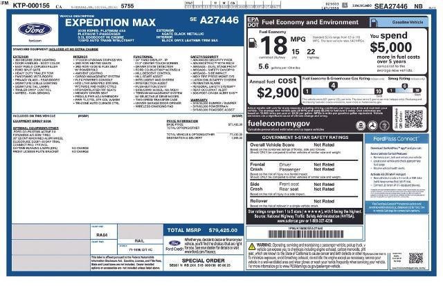 2025 Ford Expedition Max Platinum 4x4