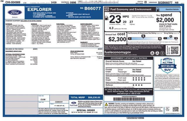 2025 Ford Explorer Platinum 4WD