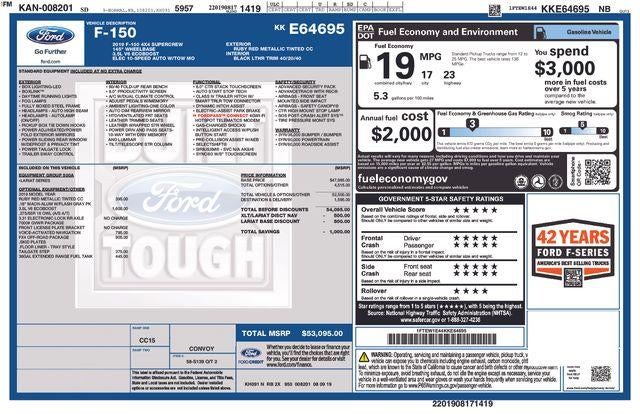 2019 Ford F-150 XL 4WD SuperCrew 5.5' Box