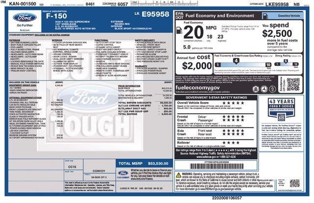 2020 Ford F-150 XL 4WD SuperCrew 5.5' Box