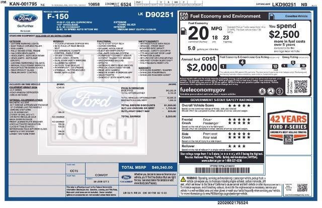 2020 Ford F-150 XLT 4WD SuperCrew 5.5' Box