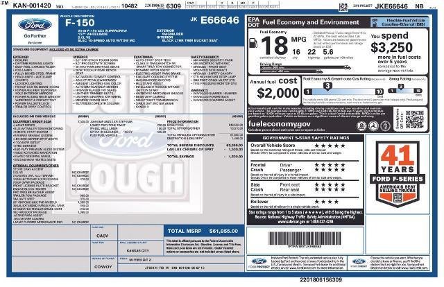 2018 Ford F-150 LARIAT 4WD SuperCrew 5.5' Box
