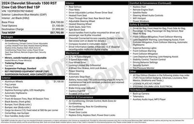 2024 Chevrolet Silverado 1500 Crew Cab Short Box 4-Wheel Drive RST