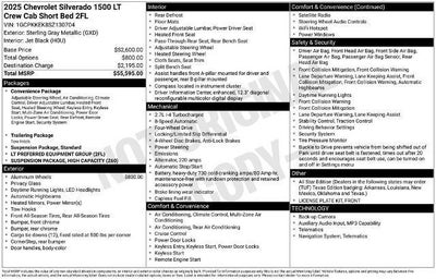 2025 Chevrolet Silverado 1500 Crew Cab Short Box 4-Wheel Drive LT 2FL