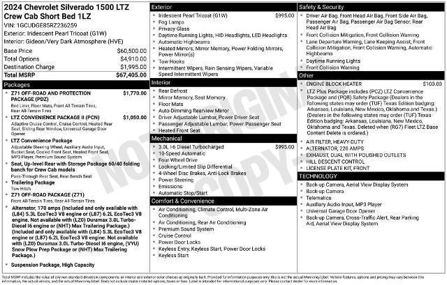 2024 Chevrolet Silverado 1500 Crew Cab Short Box 4-Wheel Drive LTZ