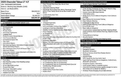 2025 Chevrolet Tahoe 4WD LT
