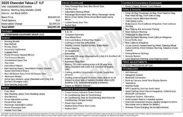 2025 Chevrolet Tahoe 4WD LT