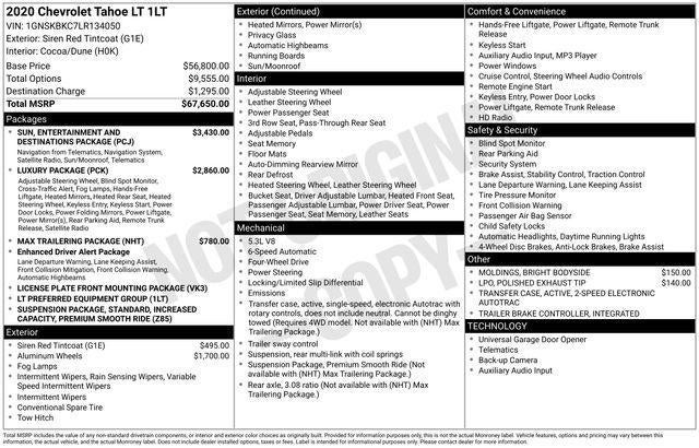 2020 Chevrolet Tahoe 4WD LT
