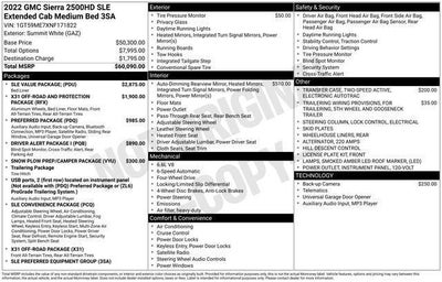 2022 GMC Sierra 2500 HD Double Cab Standard Box 4-Wheel Drive SLE