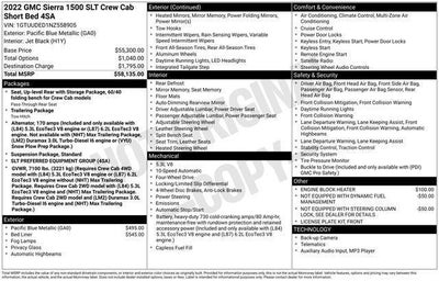 2022 GMC Sierra 1500 Crew Cab Short Box 4-Wheel Drive SLT