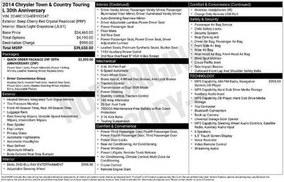 2014 Chrysler Town & Country 4dr Wgn Touring-L