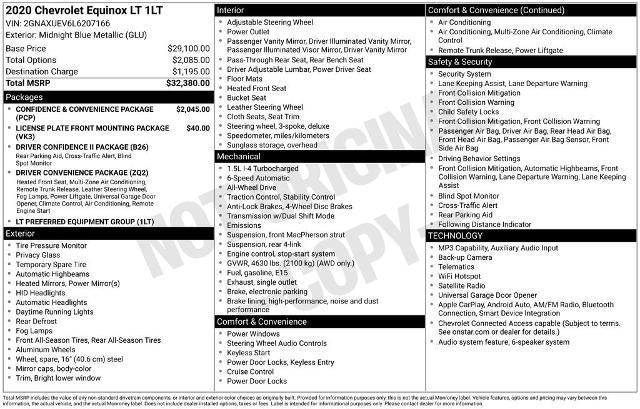 2020 Chevrolet Equinox AWD LT