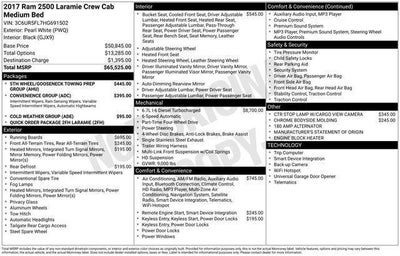 2017 RAM 2500 Laramie 4x4 Crew Cab 6'4" Box