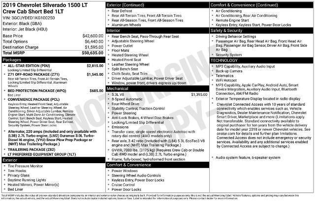 2019 Chevrolet Silverado 1500 Crew Cab Short Box 4-Wheel Drive LT