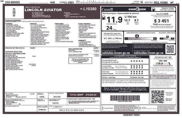 2024 Lincoln Aviator Reserve AWD