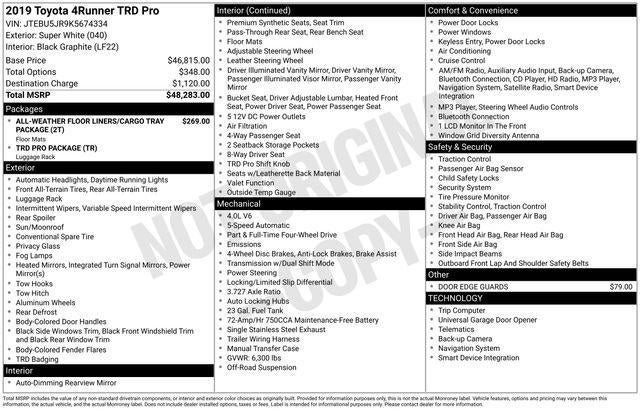 2019 Toyota 4Runner TRD Pro 4WD (Natl)