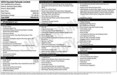 2020 Hyundai PALISADE Limited AWD