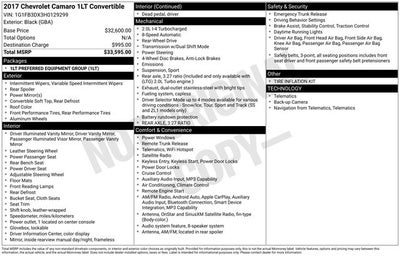 2017 Chevrolet Camaro 1LT