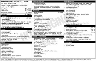 2024 Chevrolet Camaro 2SS