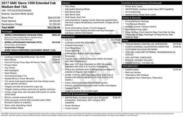 2017 GMC Sierra 1500 NA