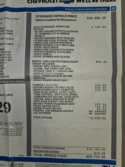 2002 Chevrolet Monte Carlo SS