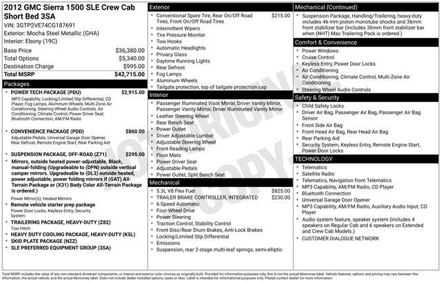 2012 GMC Sierra 1500 SLE