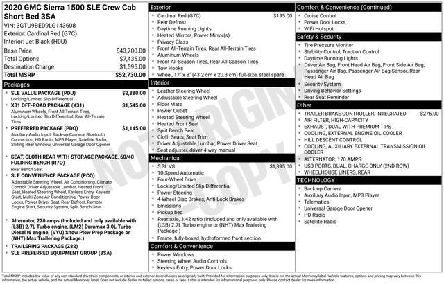 2020 GMC Sierra 1500 SLE