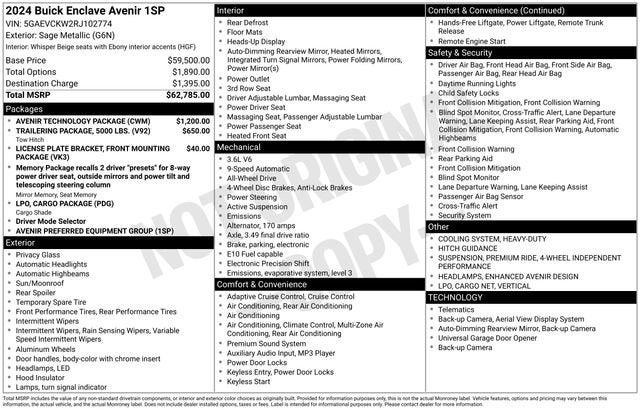 2024 Buick Enclave Avenir