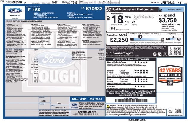 2020 Ford F-150 Platinum