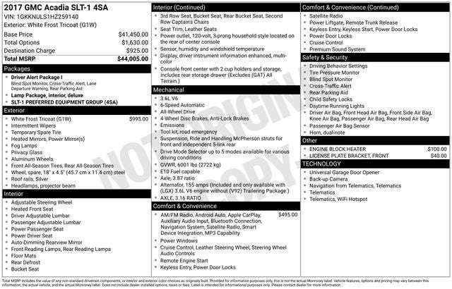 2017 GMC Acadia SLT-1