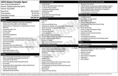 2025 Subaru Forester Sport