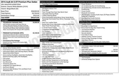 2016 Audi A4 2.0T Premium Plus quattro