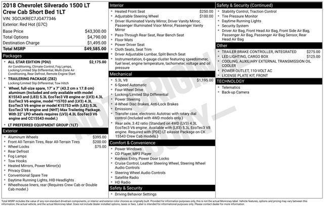 2018 Chevrolet Silverado 1500 LT LT1