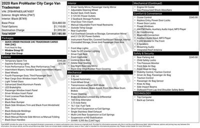 2020 RAM ProMaster City Tradesman